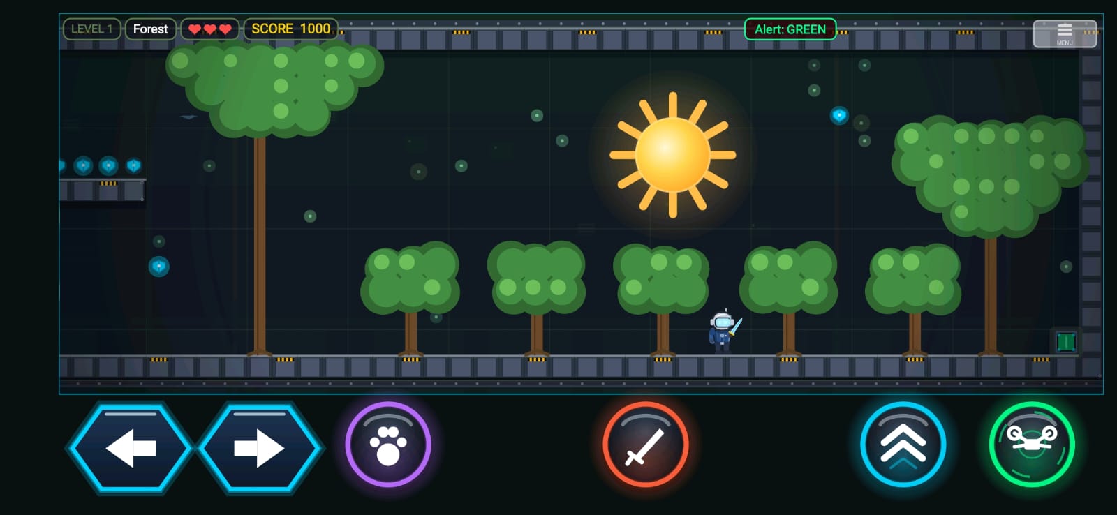 Drone Alert Forest gameplay screen